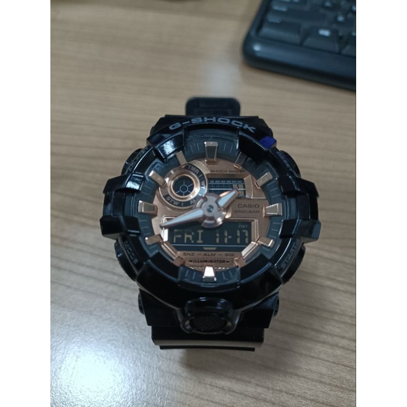 Casio G-Shock GA-700MMC-1ADR black gold mewah