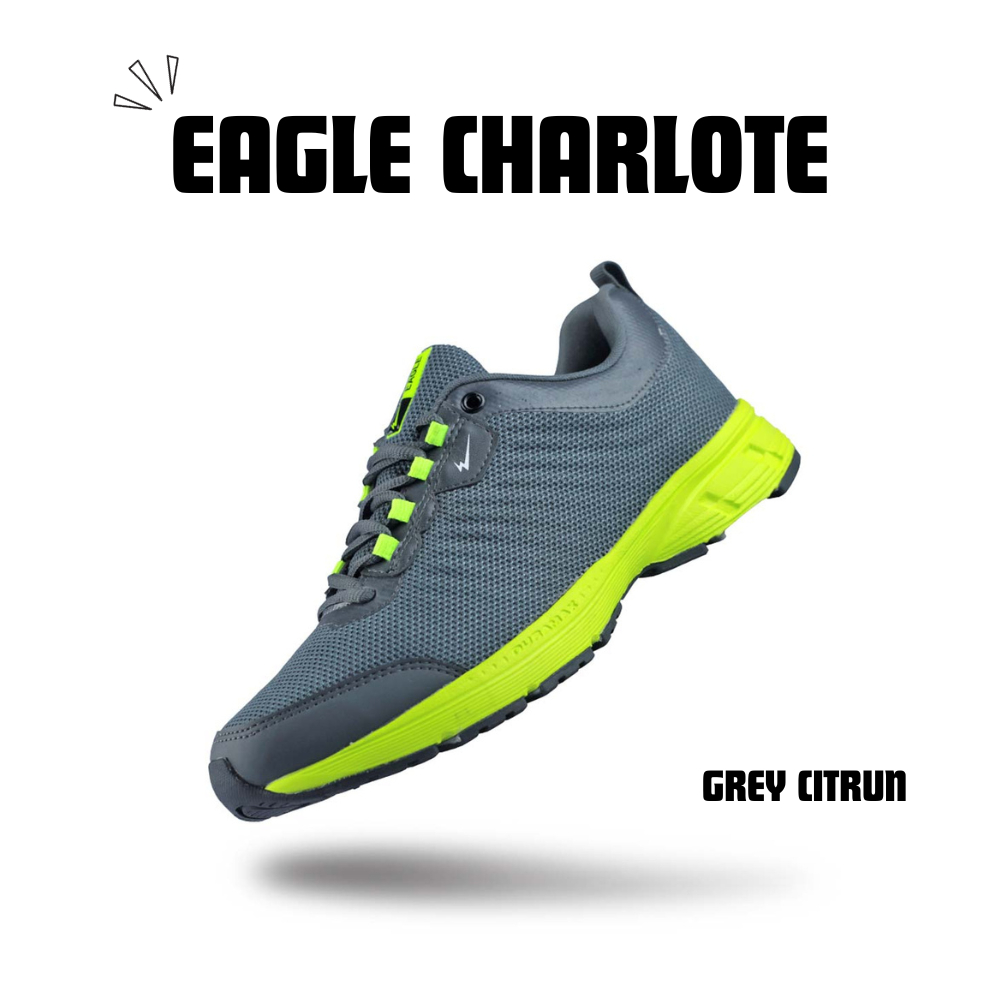SALE... Sepatu Running EAGLE CHARLOTE - Warna GREY CITRUN Original Only