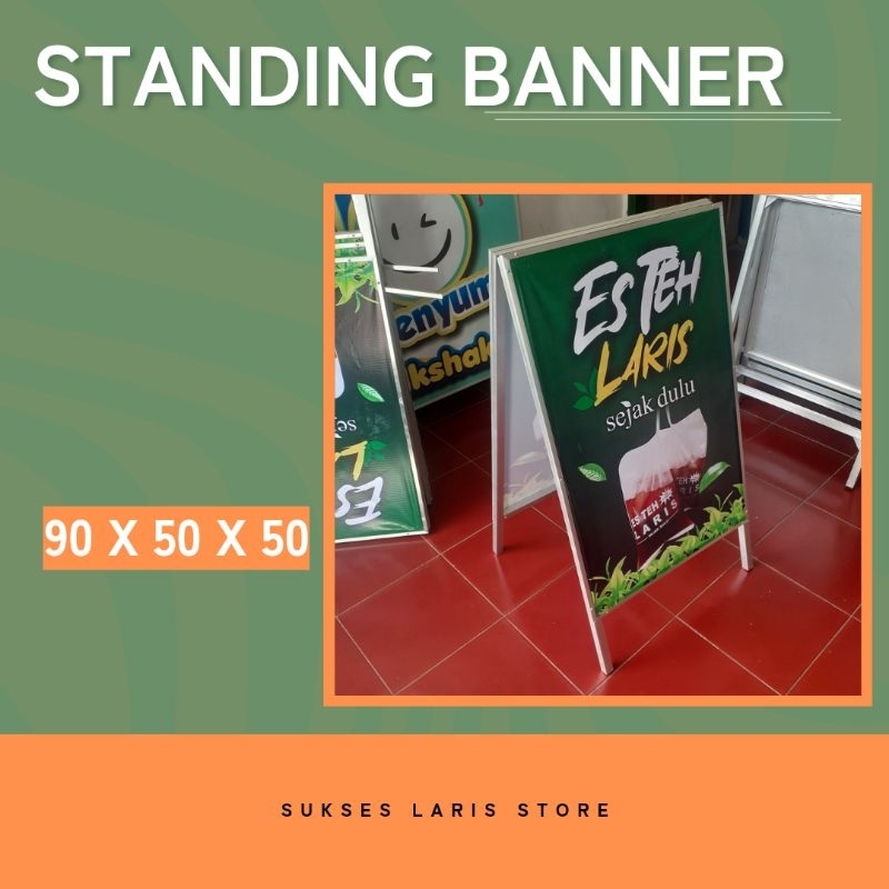 STANDING BANNER | A BANNER | JAGRAK BANNER | BANNER SEGITIGA