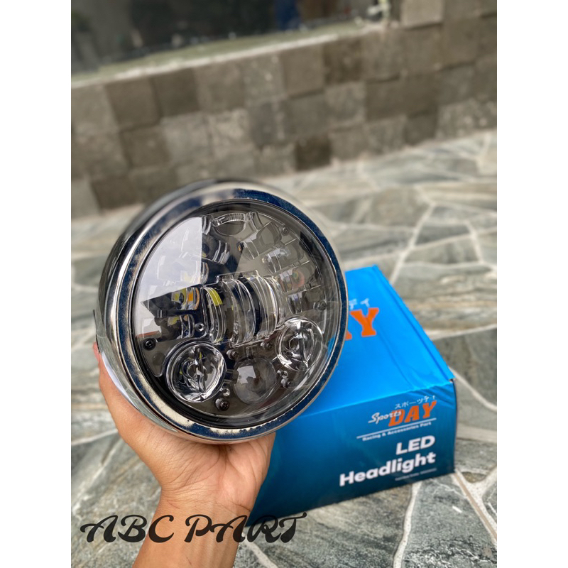 batok lampu depan YB100 CB 100 125 L2G L2S set daymeker 5,75 inch universal tinggal pasang
