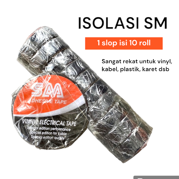 

[1slop] ISOLASI LISTRIK HITAM 10pcs