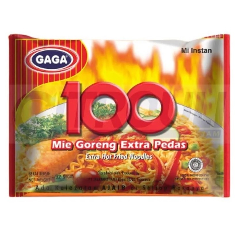 

Gaga Mie 100 Mie Goreng Extra Pedas 88gr