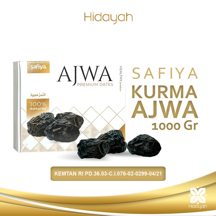 

Kurma Ajwa 1 Kg Safiya Premium | Azwa Kurma Nabi Asli Madinah Original