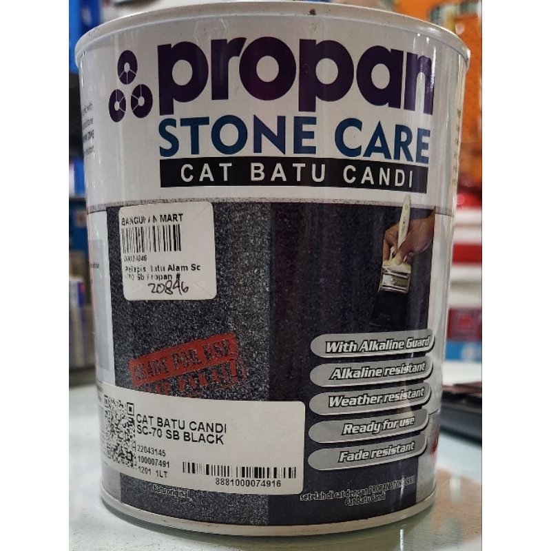 CAT BATU ALAM HITAM / PROPAN STONE CARE BATU CANDI / CAT BATU ALAM HITAM 1 LITER