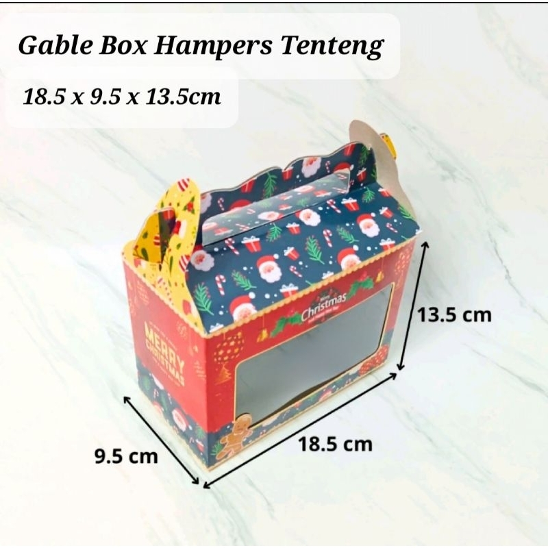 

2pcs Gable Box Hampers Tenteng Mika isi 2 Toples Natal Christmas