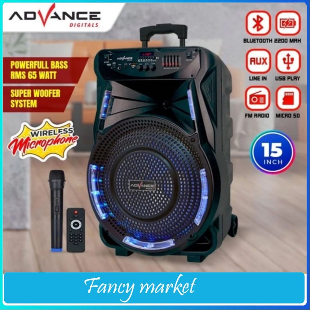 SPEAKER PORTABLE BLUETOOTH ADVANCE K-1502 Speaker Portable/Ampli Meeting BLUETOOTH - 15 inch