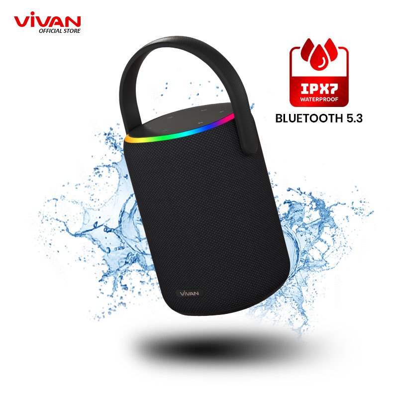 VIVAN VS50 Speaker Ultra Bass 40W Portable Wireless Bluetooth 5.3 Waterproof IPX7