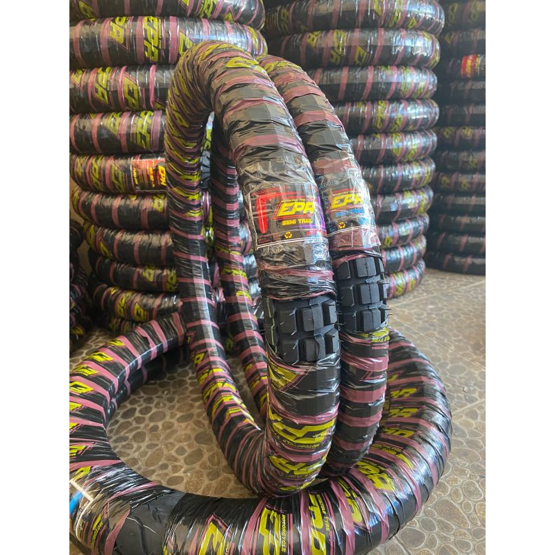 Sepasang Ban Motor Bebek Semi Trail Ukuran 250 & 275 Ring 17 Untuk Supra Jupiter Kharisma