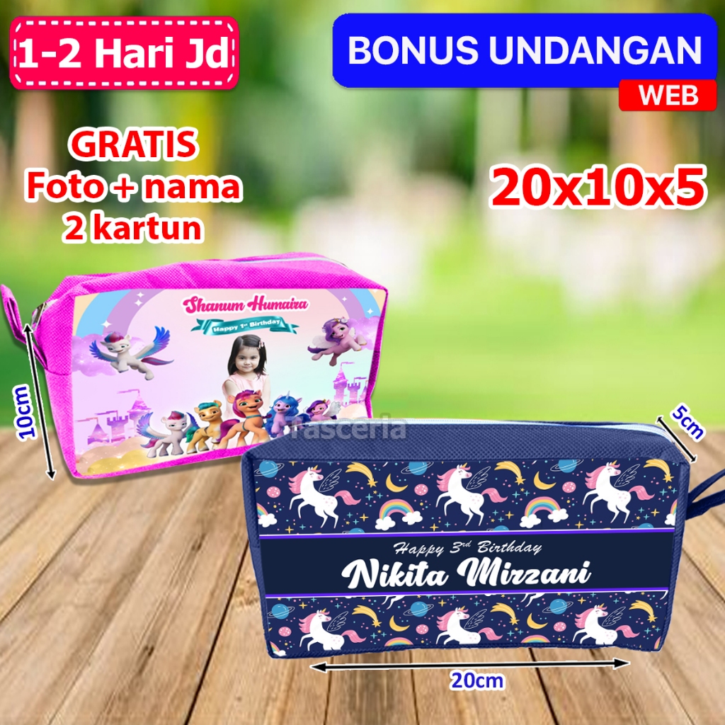 

Pensil Case Custom Unicorn / Pouch Skincare Custom / kotak pensil anak custom