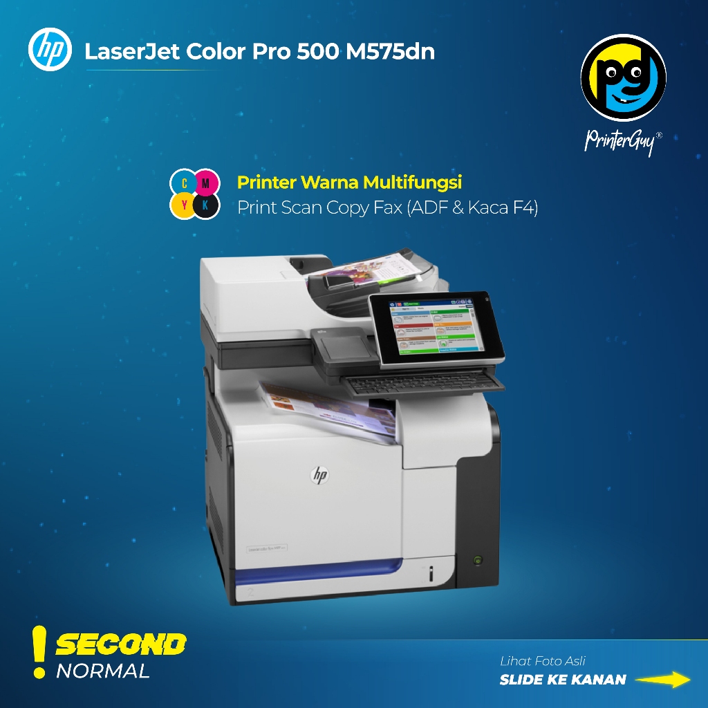 Printer HP Laserjet Color Pro 500 M575 Scan Copy adf Kaca F4