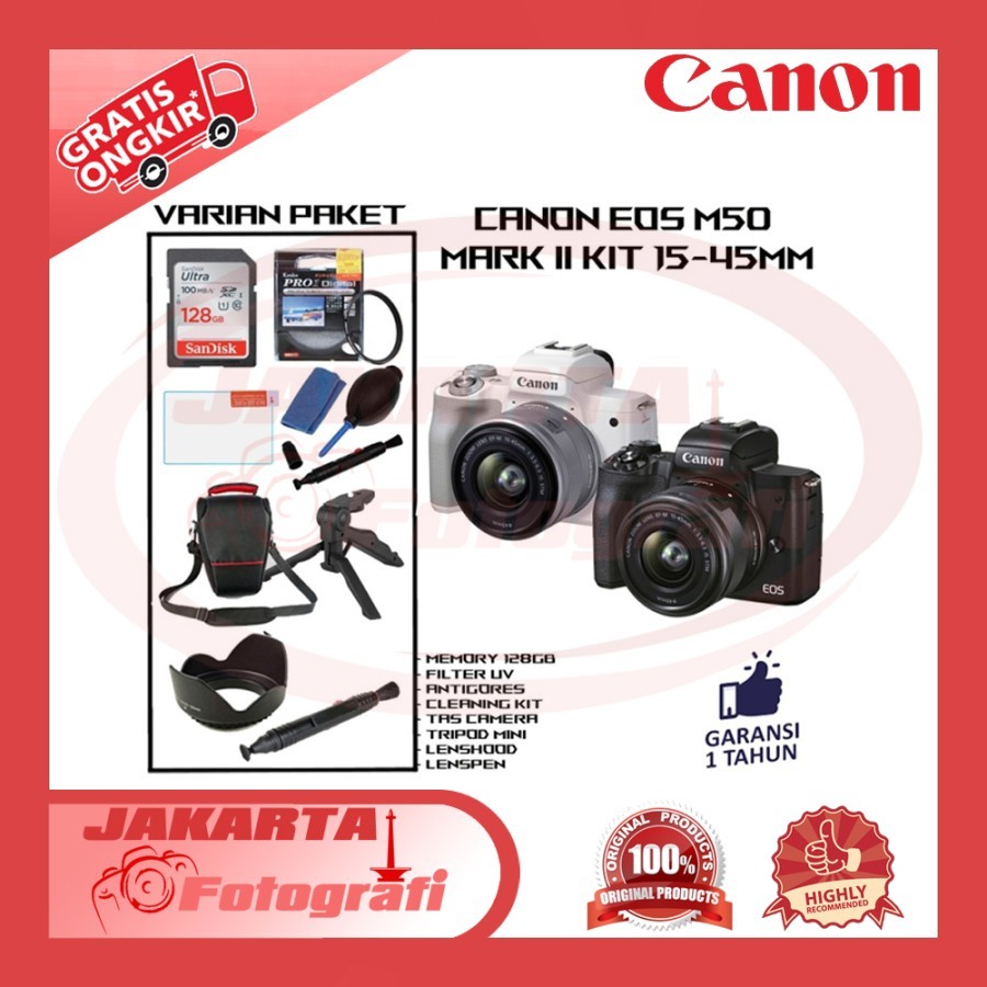 Canon EOS M50 II Kit 15-45MM Camera Mirrorless