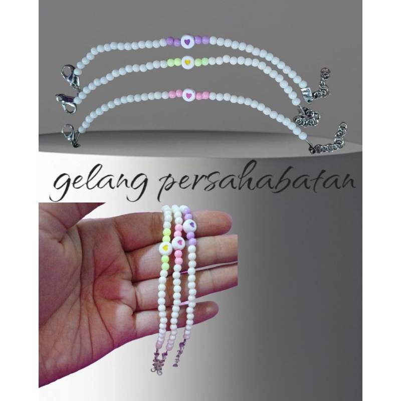 Paket Sovenir Gelang Persahabatan Harga Untuk 3pcs Gelang love