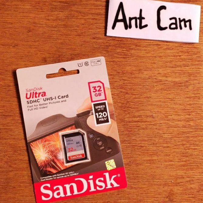 ❤[PROMO ⚡ALE]❤ memori kamera sandisk 32gb clas 10 speed 120mbps original garansi canon nikon sony Fu
