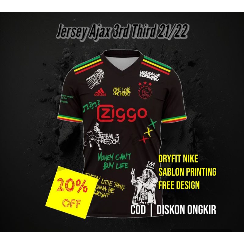 Jersey Ajax 3rd Third 2021 2022 Fantasy Full Printing Free Nameset