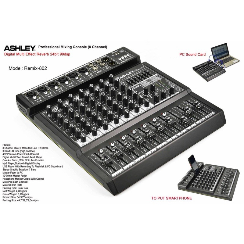 Mixer Ashley Remix 802 Original 8 Channel