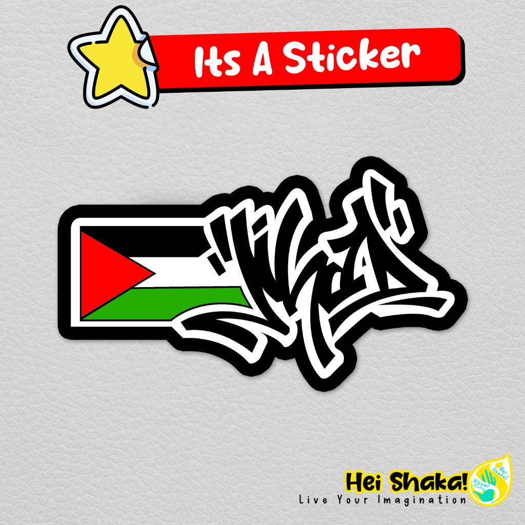 

Stiker Jihad palestine Sticker Simbol Bendera Perjuangan Palestina Bahan Vinyl Anti Air