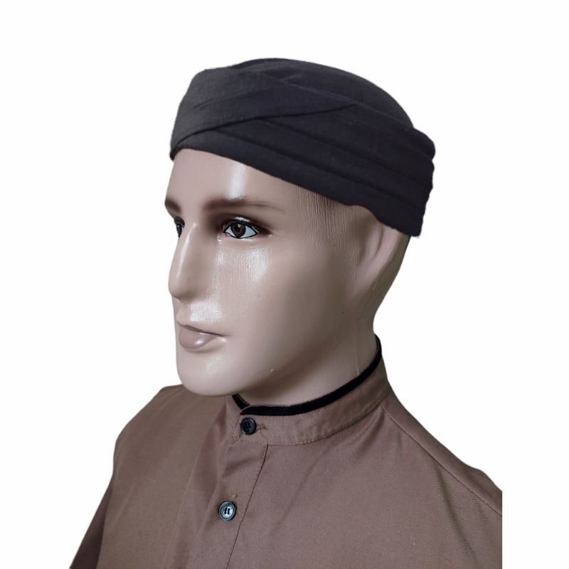 Peci buhun FULL KAIN praktis putih - iket sunda - peci - bendo - udeng kopeah kopiah B pandawa