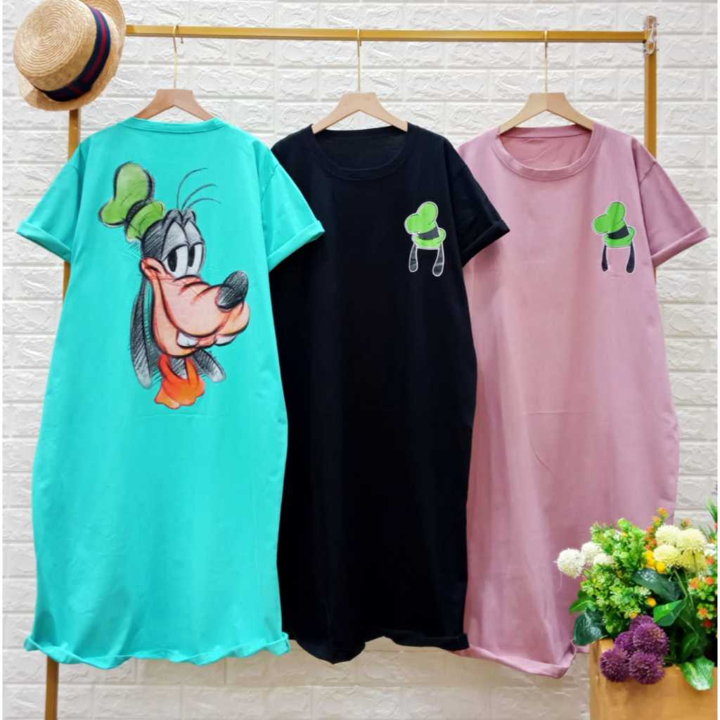 Daster kaos jumbo ld130cm oreenjy kaffe