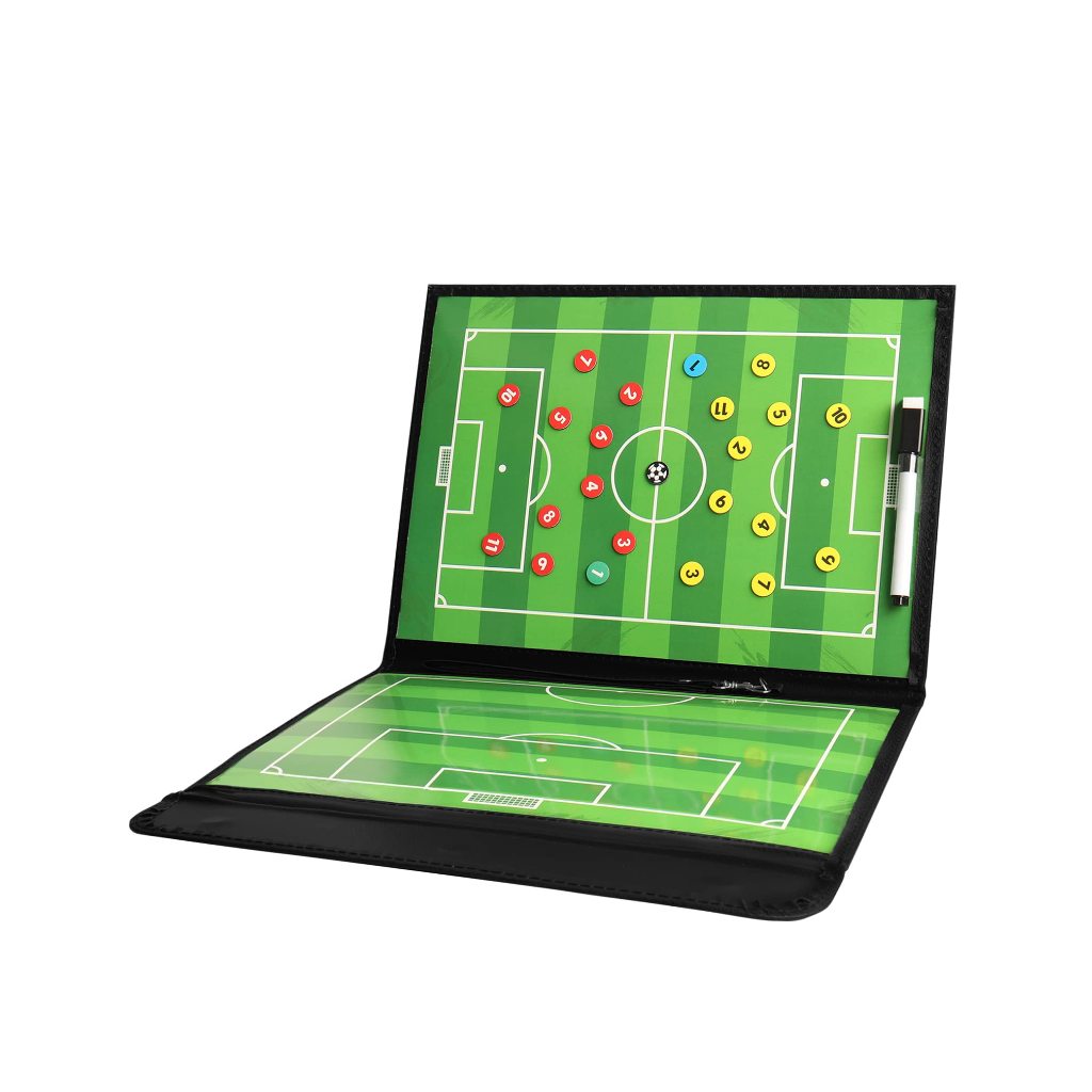 Papan Klip Pelatih Sepak Bola / Kit Papan Magnetik Taktis / dengan Penghapus Kering, Pena Spidol, dan Tas Ritsleting (Papan Sepak Bola) (Papan Pelatihan Sepak Bola)