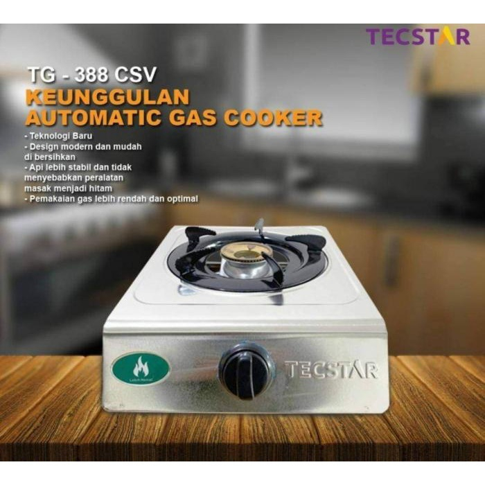 Kompor Gas Satu Tungku TECSTAR  TG 388-CSV