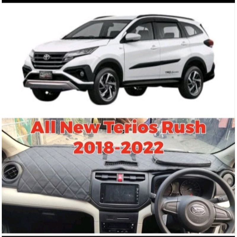 ALAS DASHBOARD COVER DASBORD RUSH / TERIOS 2018 - 2023 BAHAN KULIT SINTETIS PREMIUN