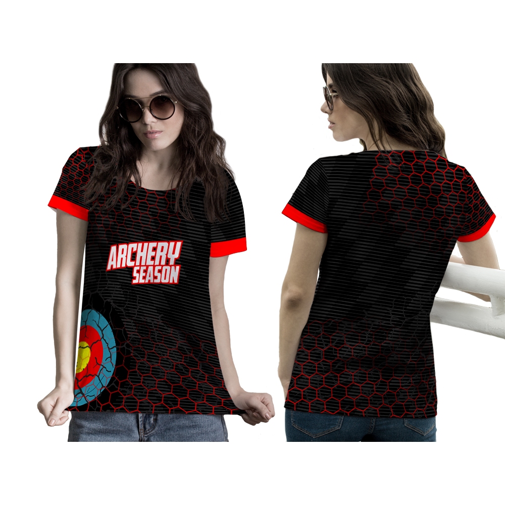 Baju Kaos Tshirt Jersey Retro Olahraga Archery Season Panahan Wanita Custom 01
