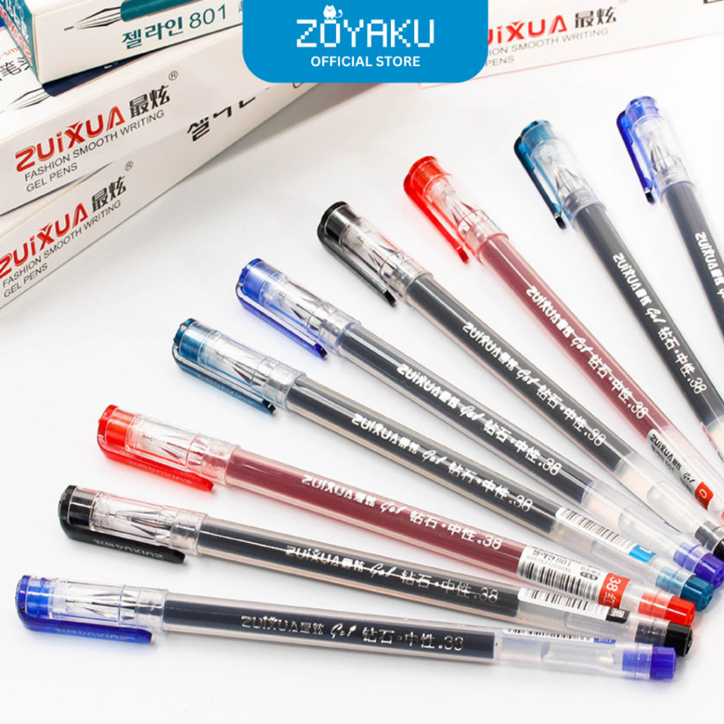 

(12pcs) Gel Ink Pen Pulpen Pena 0.38mm Big Fill STY7008