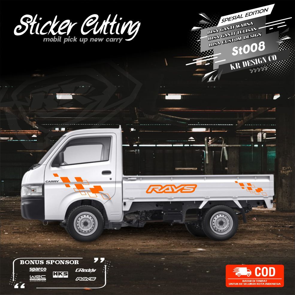 Sticker Cutting Pick Up New Carry Stiker Striping RAYS List Body Mobil Carry Stiker Body Bak Mobil C