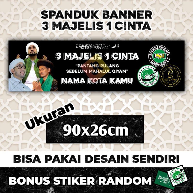 Spanduk Banner 3 Majelis 1 Cinta