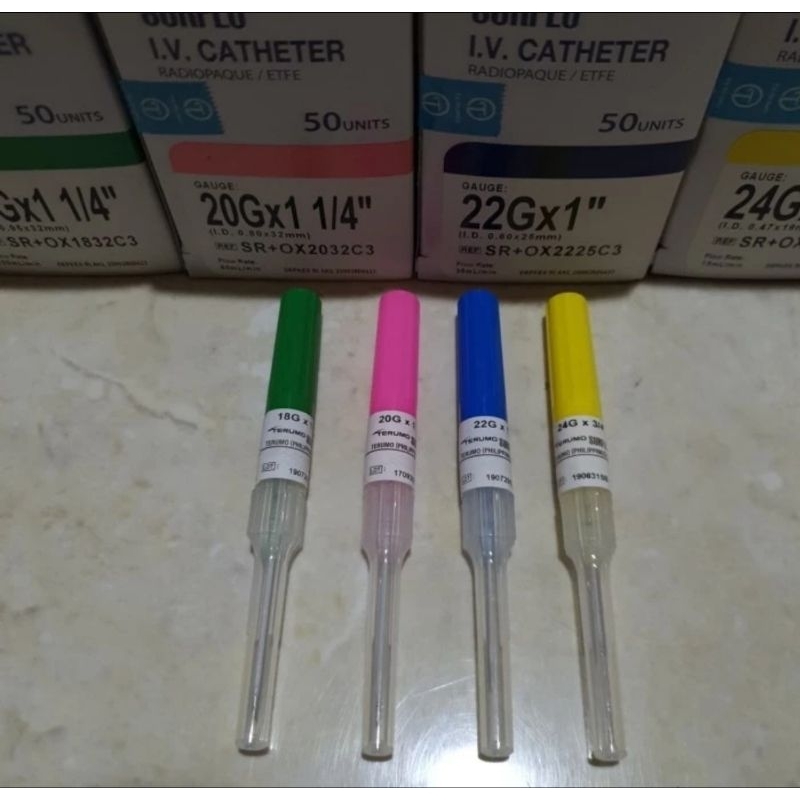 Surflo I.V Catheter Terumo 18g 20g 22g 24g/ Abbocath Terumo/ IV Chateter Terumo 18g,20g,22g,24g (Per