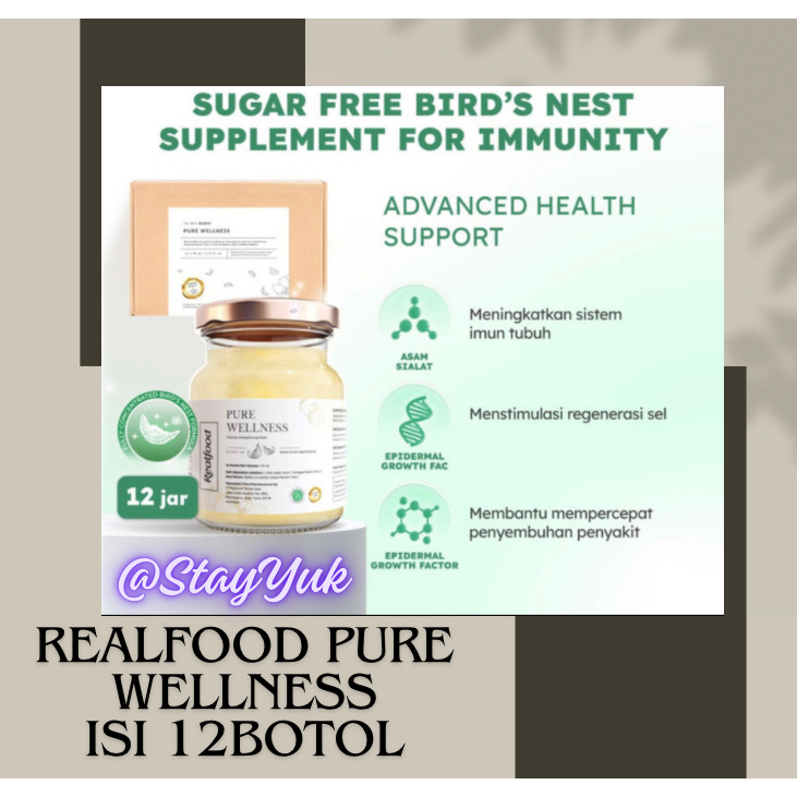 

REALFOOD PURE WELLNESS MINUMAN KESEHATAN SARANG BURUNG WALET ISI 12BTL