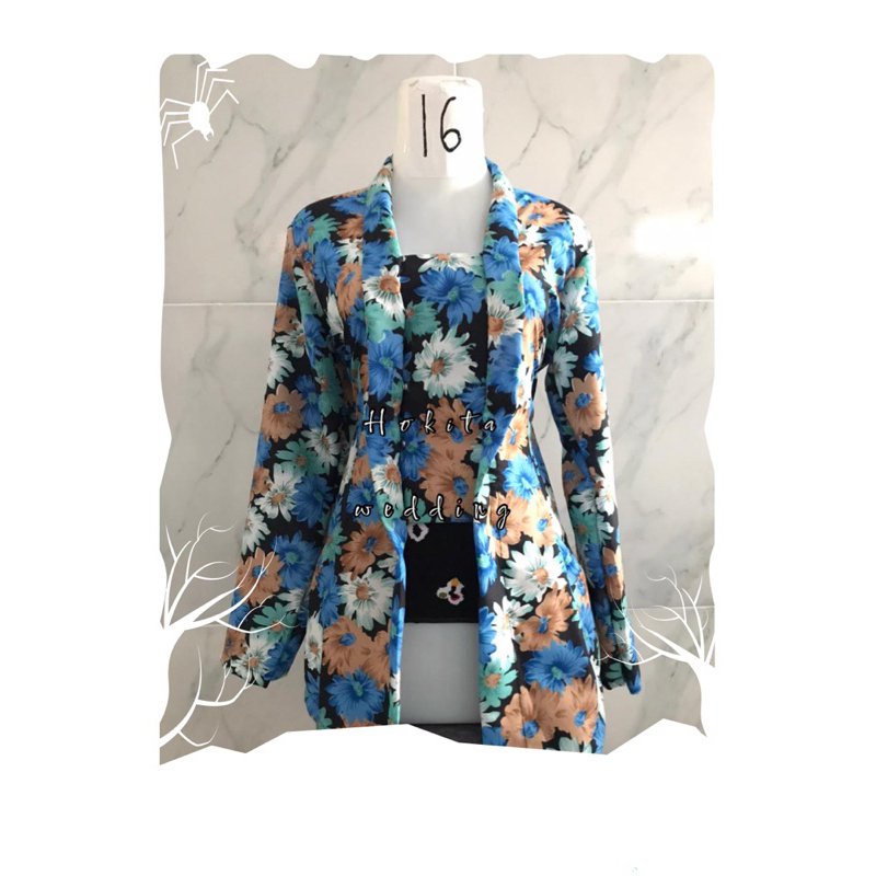 Kebaya Atasan Model  Kutubaru Wanita Dewasa Motif Bunga2