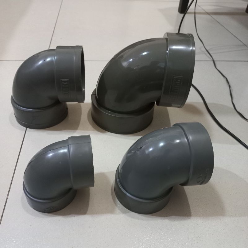 knee elbow 1/2 Pelindung Lutut dan Siku Pipa PVC 4 3 2.5 2 Inci untuk Sambungan Pipa 4 / 3 / 2 1/2 /