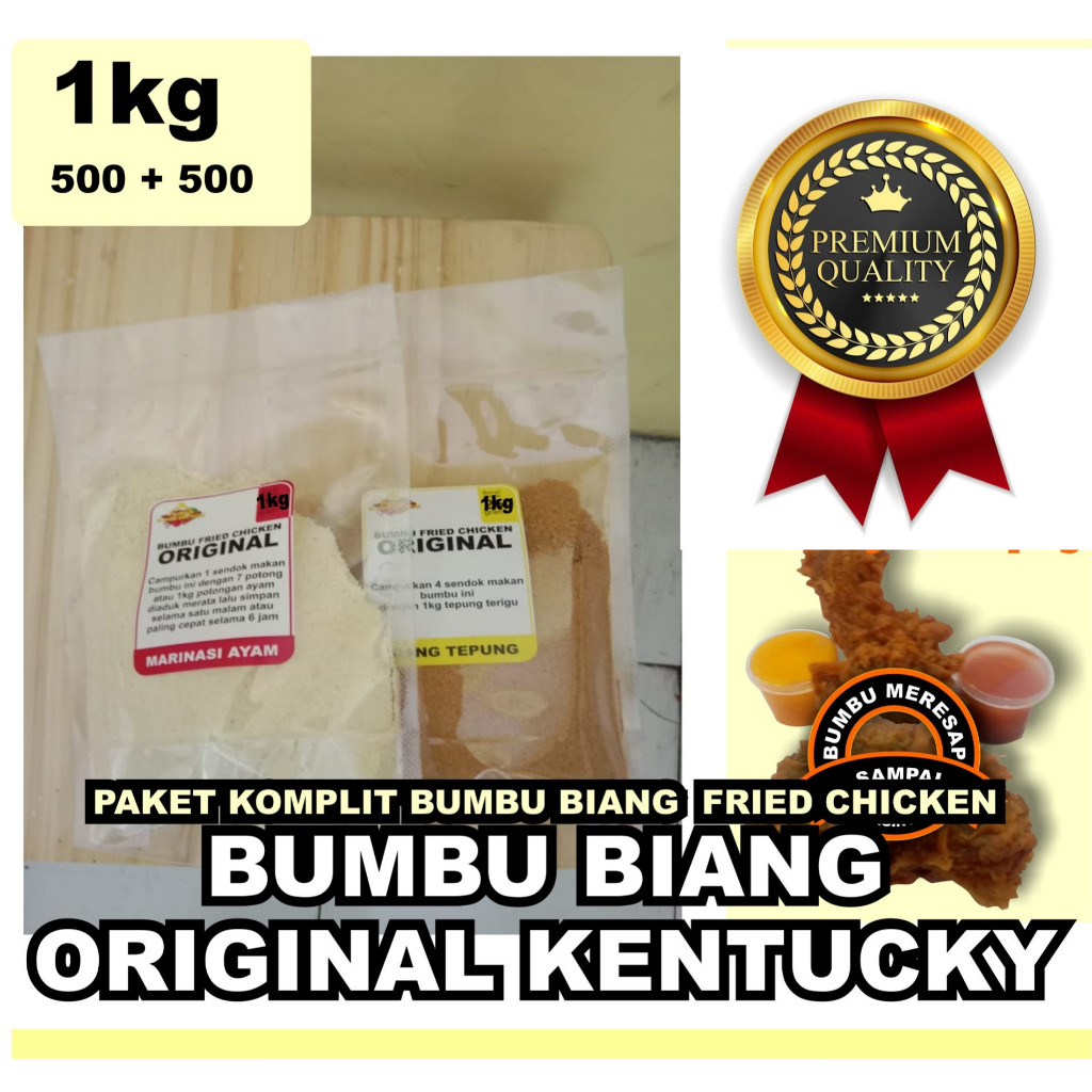 

Paket Marinasi Ayam dan Biang Tepung Fried Chicken Original Kentucky 1kg