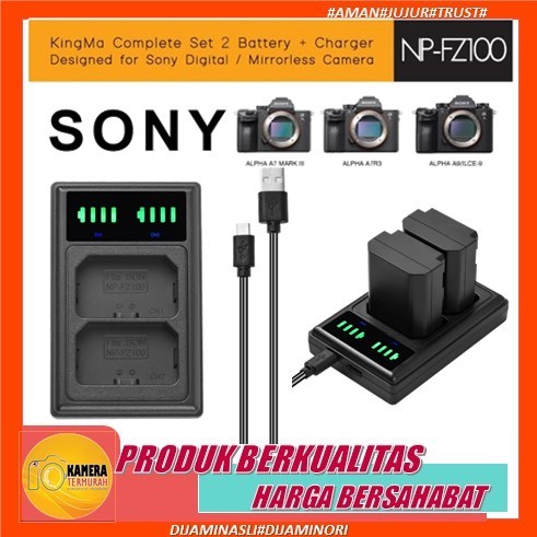 Dual Charger NP-FZ100 / FZ100 for SONY ALPHA, A7 MARK III , A7R MARK III BATTERY