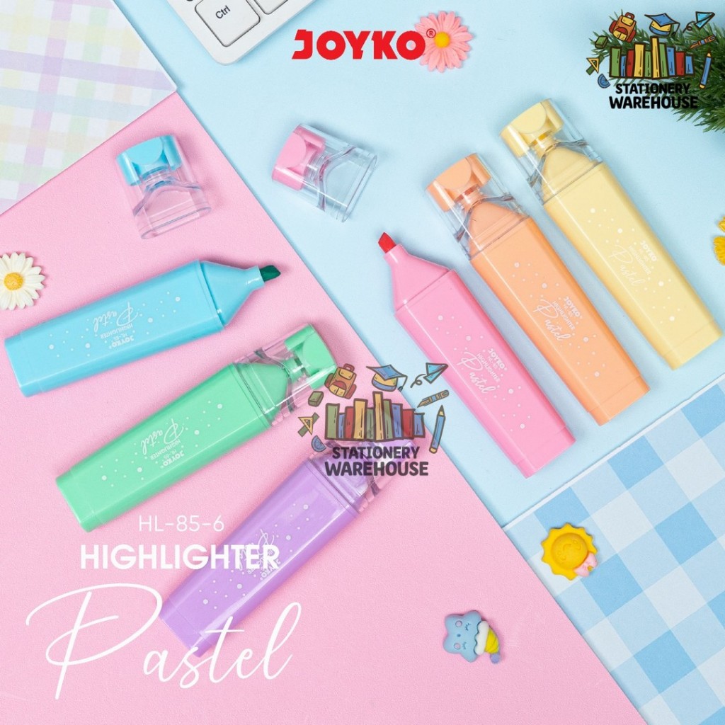 

Highlighter Penanda Berwarna Joyko HL-85-6 Pastel Color 1 Set 6 Pcs