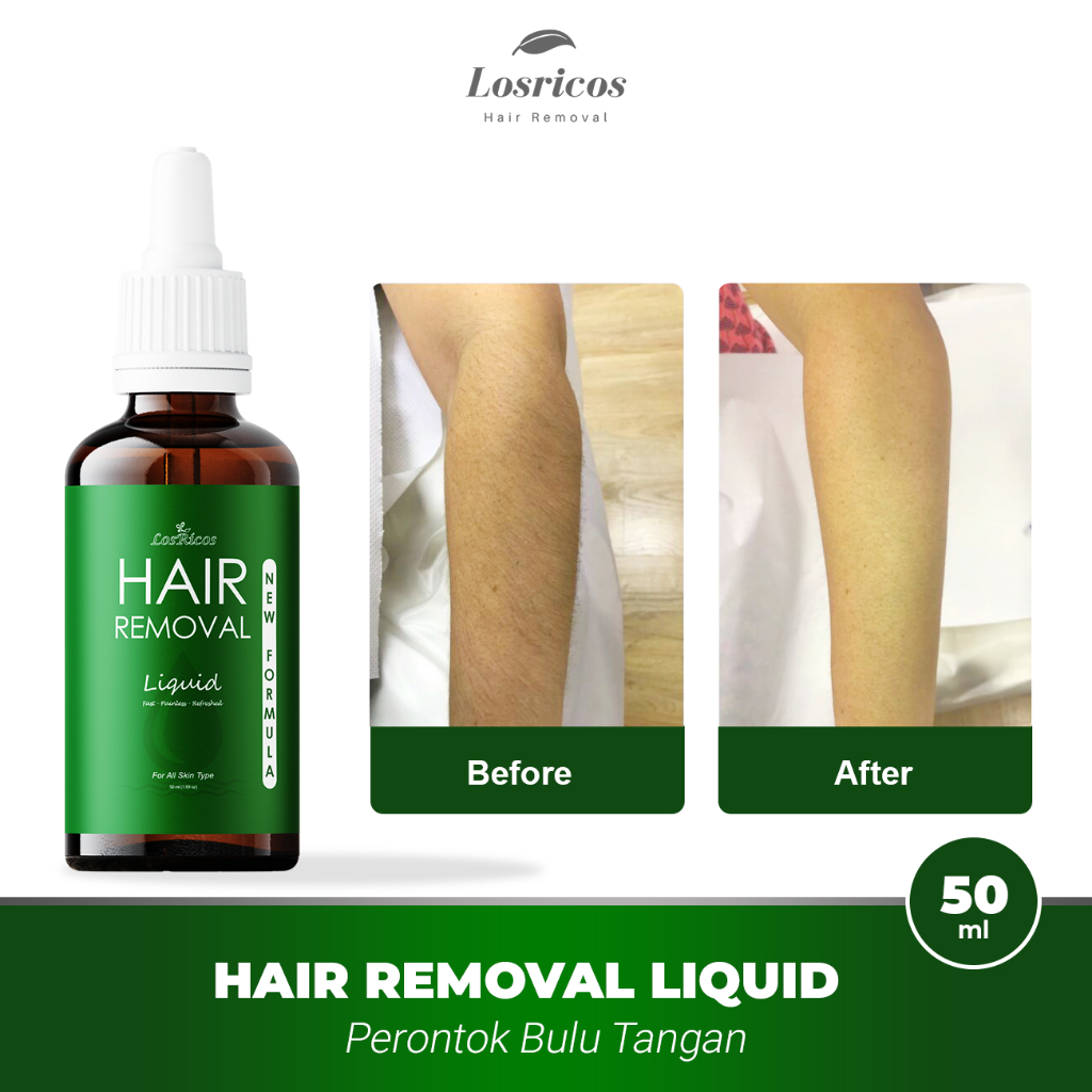 Perontok Bulu Tangan dan Kaki Permanen Losricos Hair Removal Liquid Wax Penghilang Bulu Rambut