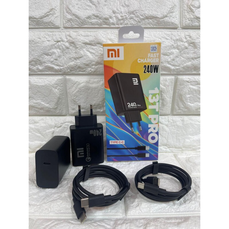 Charger Casan Xiaomi 13T Pro 240W Full Black Type-C to C Support FastCharging