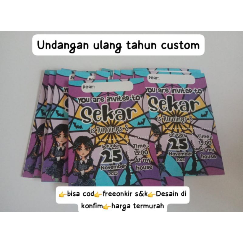 Undangan ulang tahun custom undangan ulang tahun murah undangan ulang tahun tema