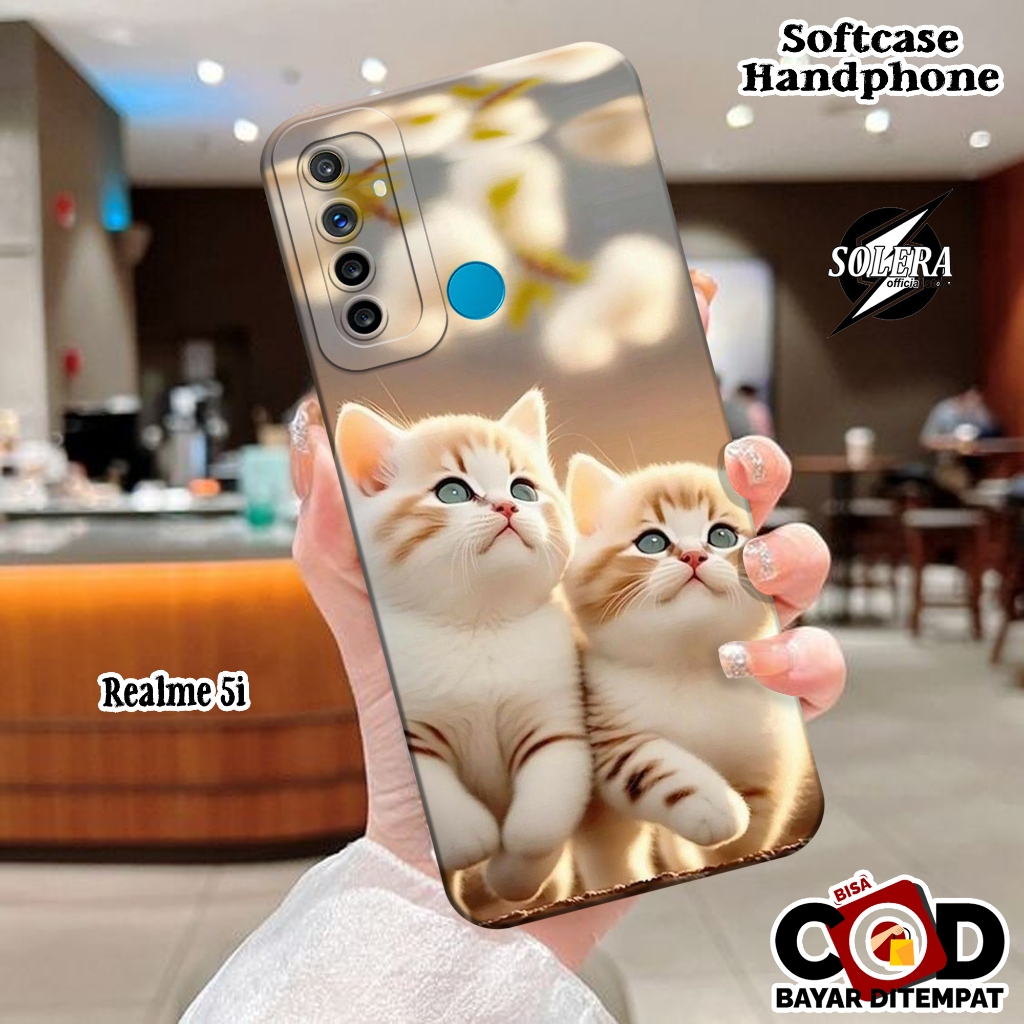 Case Realme 5i Fashion Case Kartun Kucing Lucu Terbaru Silikon Pro Camera Softcase Realme 5i Cover H