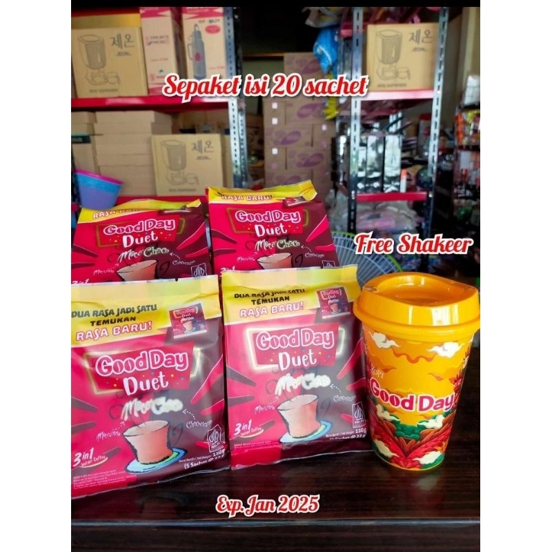 

GOOD DAY DUET FREE SHAKEER SEPAKET ISI 20 SACHET