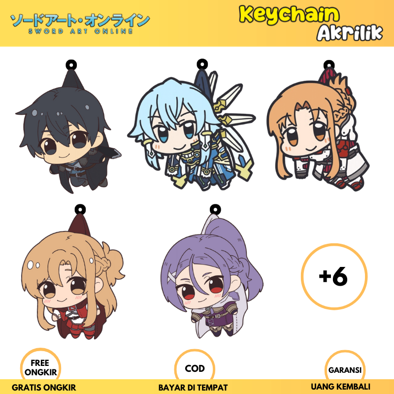[Sword Art Online] Gantungan kunci & strap hp full akrilik versi Kirito karakter anime Sword Art Onl