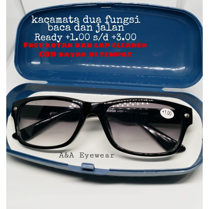 KACAMATA BACA DAN JALAN TEDUH KACAMATA DOBEL FOKUS JAUH DEKAT KACAMATA BACA PRIA WANITA KACAMATA PLU