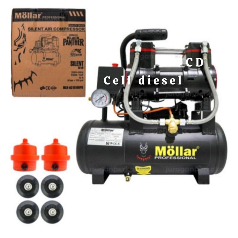 Kompresor Angin Listrik Oilles MOLLAR 1HP 10 LITER