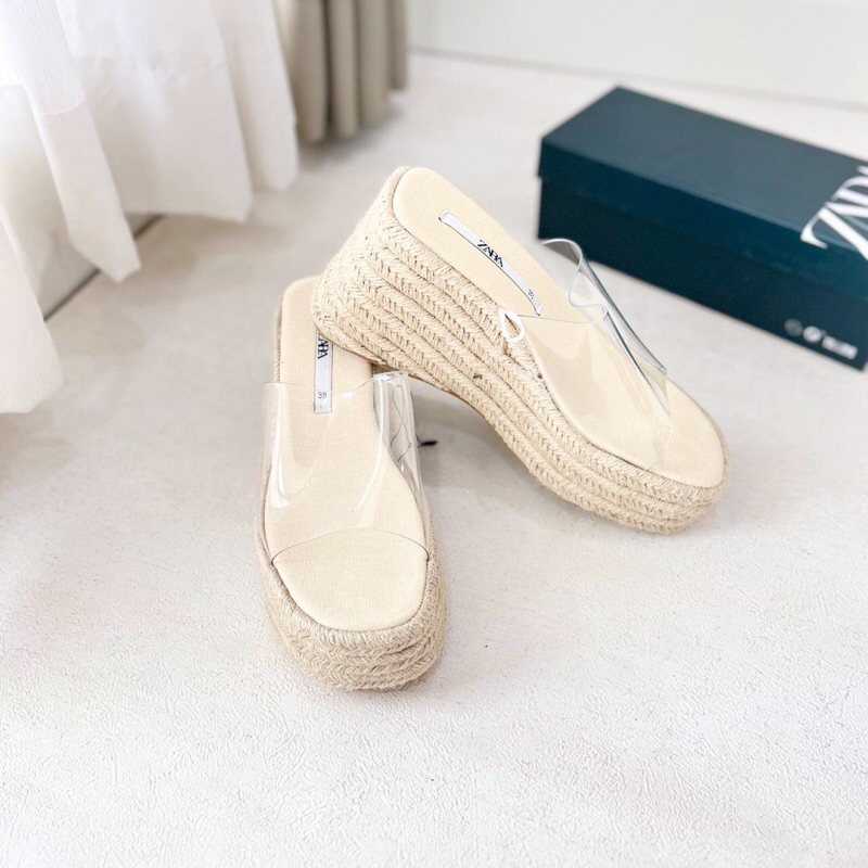 Sandal ZARA / Sandal Hak Zr / Sandal wedges wanita