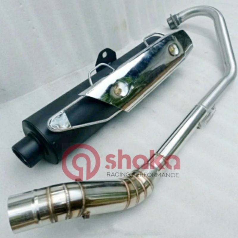Knalpot Scorpio Z standar racing Tiger Verza Megapro CB 100 GL
