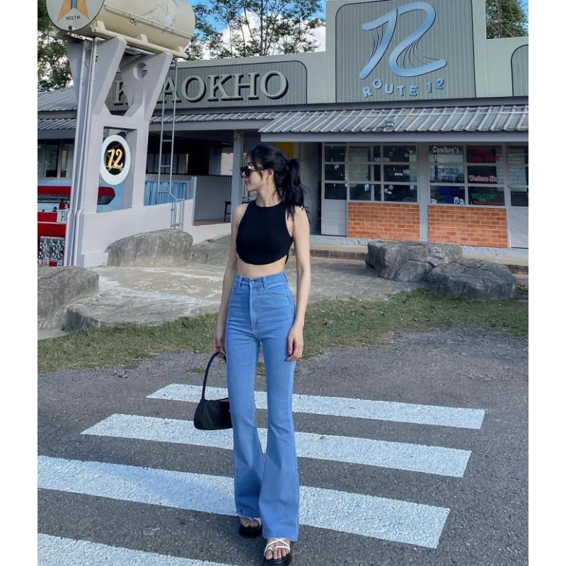 Celana Jeans Cutbray Wanita - Celana Cutbray Wanita - Highwaist Cutbray Jeans