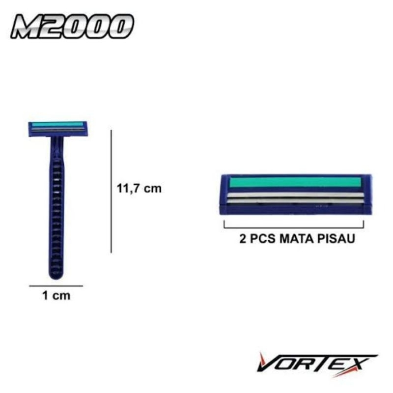 Alat Cukur 2 Pisau Jenggot Kumis M2000 VORTEX Smart 2 GOLIATH Power 2