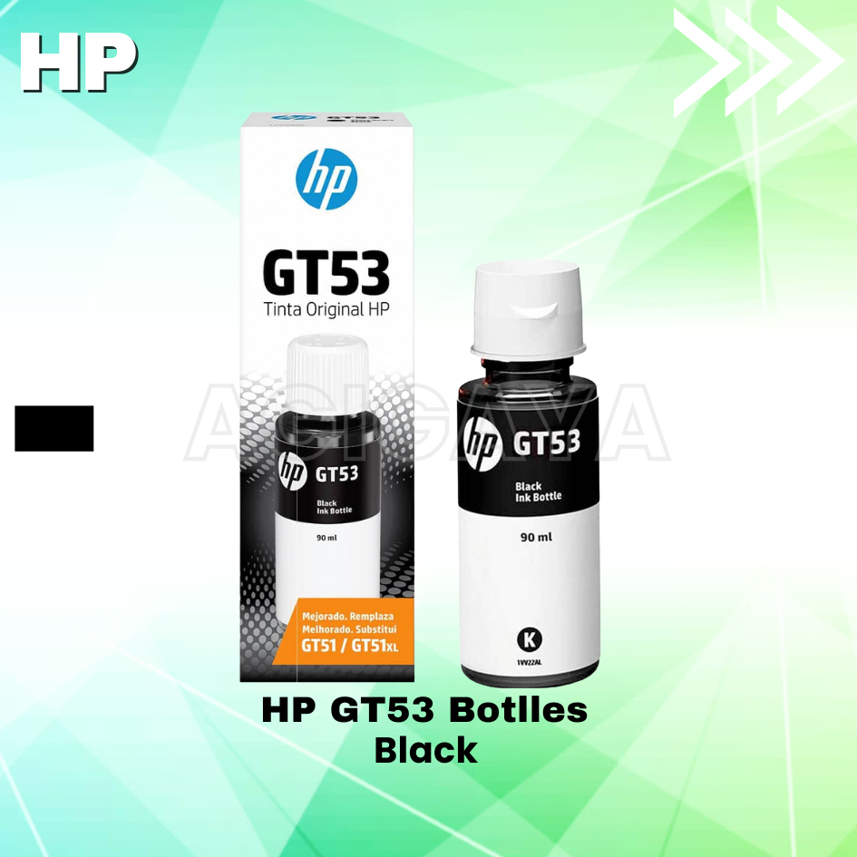 tinta hp gt53 gt51xl black hitam original 100%