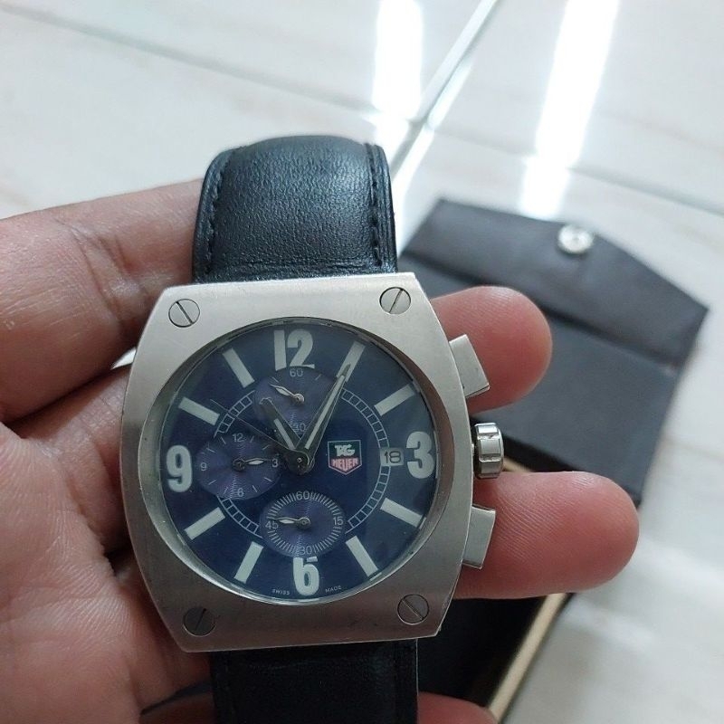 jam tangan chronograph Tagg6 Heuerr preloved second bekas